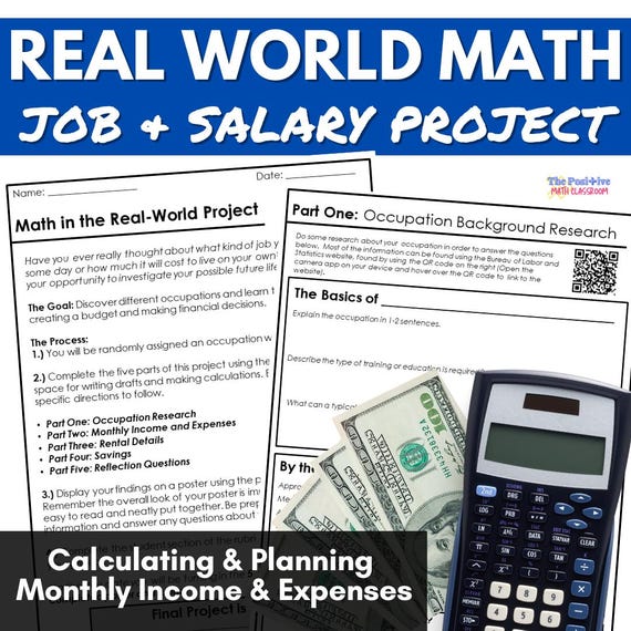 Real World Math Project for Homeschool Students Salaries and Budgets