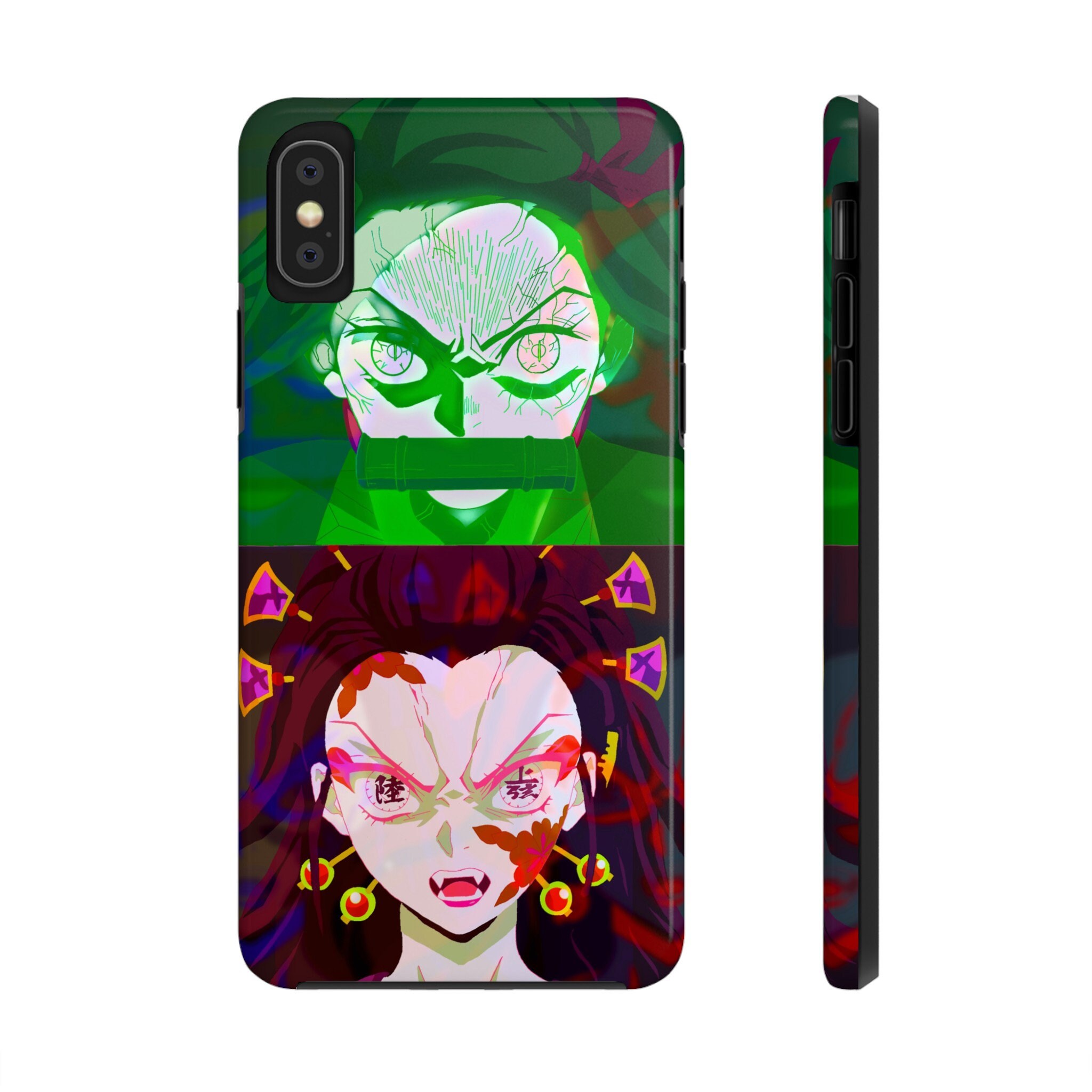 Demon Slayer Clash: Nezuko vs Daki Abstract Phone Case for iPhone 10-14 -Tough Phone Cases