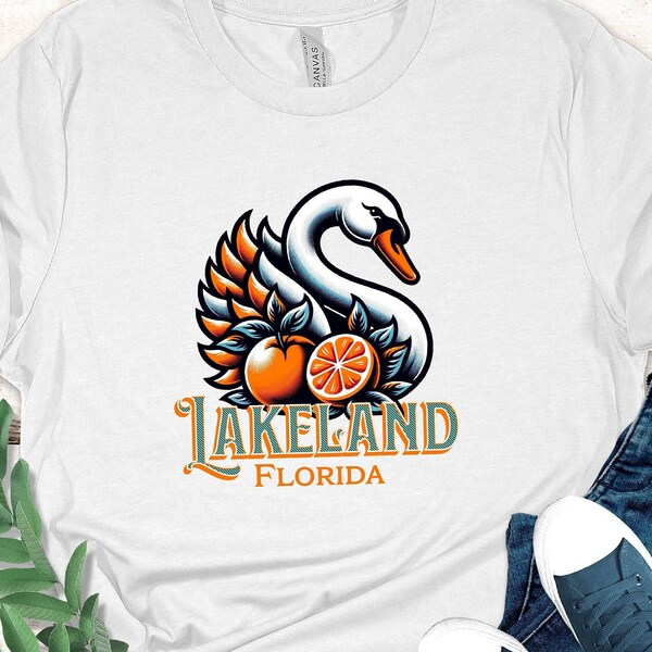 Lakeland Florida City Polk County Tshirt Swan Retro Vintage Downtown Lakeland Downtown Marketplace Shirt