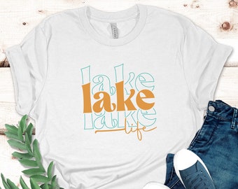 T-shirt Lake Life, Love the Lake, Lake Life, T-shirt Lake Day, T-shirt Lake Life, T-shirt Camp Lake, T-shirt Lake Day, T-shirt graphique Lakeland