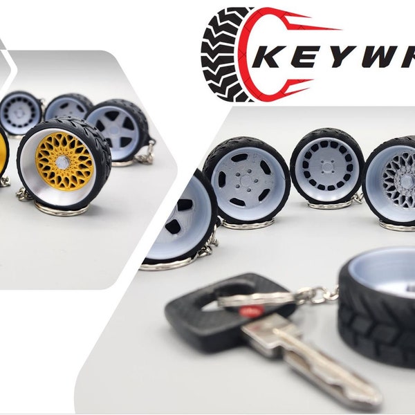 KEYWHEELZ Schlüsselanhänger Felgenanhänger Amg Mae Bbs Oz Design für Autoliebhaber Geschenkidee