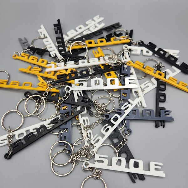 Key ring Mercedes nameplate style motorization Great gift idea 500E 560SEC 300CE 300E 300SL 380SL and much more.