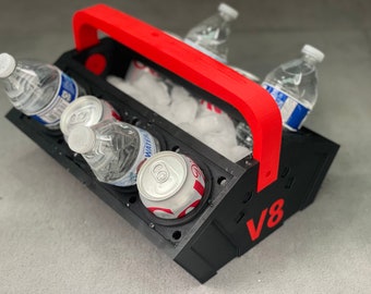 V8 Engine Block Cooler - 1 piece base, custom color options