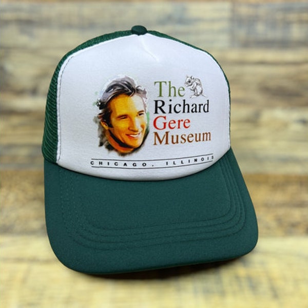 Pretty Woman Richard Gere Museum Chicago Illinois Mens Trucker Hat Green Baseball Cap