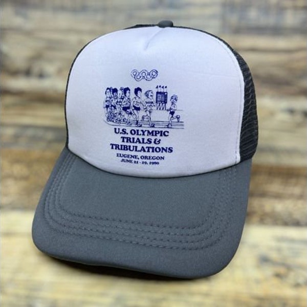 U.S. Olympics Team Trials & Tribulations Unisex Trucker Hat 1980 Eugene Oregon Baseball Cap