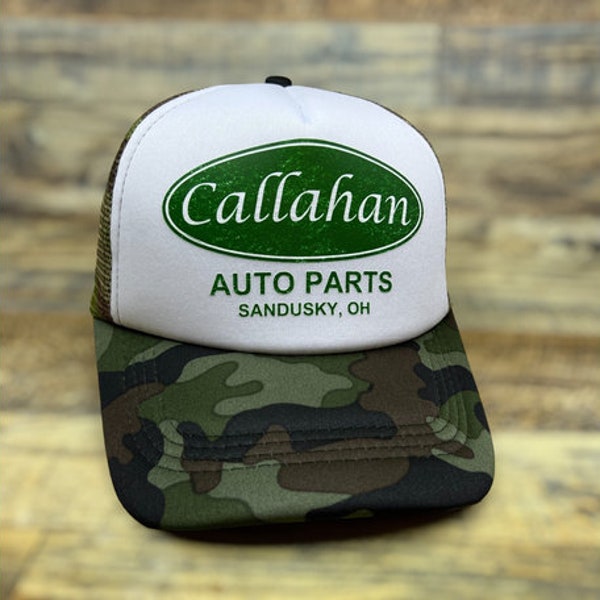 Callahan Auto Parts Mens Trucker Hat Camo Tommy Boy Sandusky Ohio Movie Baseball Cap