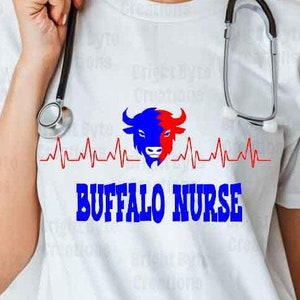 Buffalo Nurse SVG-Datei, Krankenschwester Shirt, Buffalo RN