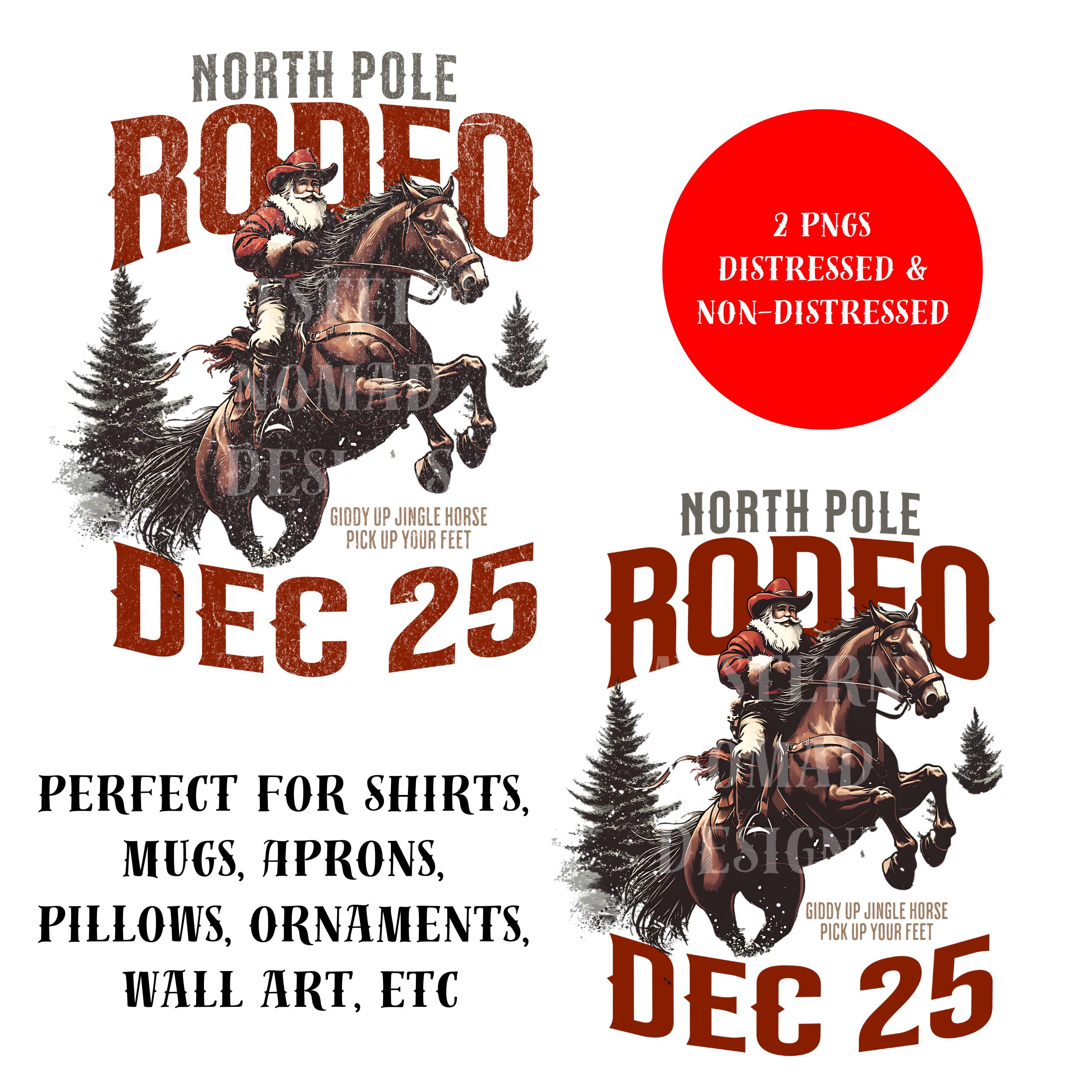 North Pole Rodeo PNG, Christmas Season Png, Western Christmas PNG ...