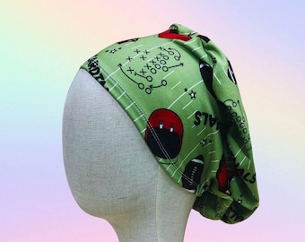 Knit Football Scrub Hat - Soft, Lightweight Fabric