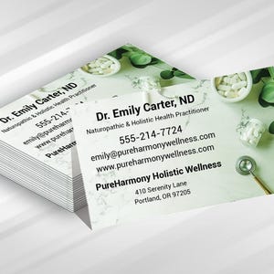 Holistic Business Cards, Herbalist Business Cards, Wellness Practitioner Cards, Natural Healing Cards, Holistic Branding Cards