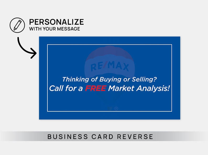 RE/MAX Business Cards, Professional UV Coated Business Cards, Personalized Realtor Business Cards, Remax Branded Business Cards image 4