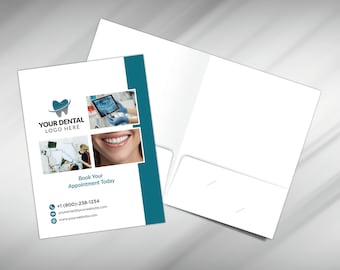 Custom Dental Presentation Folders, Dental Branded Folders, Dental Folders, Personalized Dentist Folders, Dental Office Folders