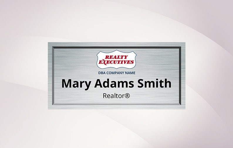Customizable Realty Executives Name Badges, Professional Realtor Name Tags, Personalized Agent ID Badges, Premium Real Estate Accessories image 1