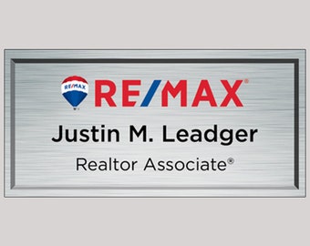 Customizable RE/MAX Name Badges, Professional Realtor Name Tags, Personalized Agent ID Badges, Premium Real Estate Accessories