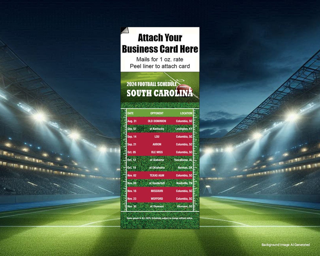 University of South Carolina Football Schedule, Peel N Stick NFL Schedule