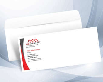 Realtor #10 Envelopes, Professional #10 Envelopes, Personalized Realtor & RE Office Envelopes, Realtor Branded Envelopes
