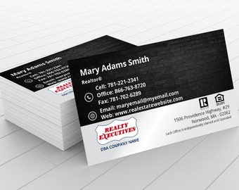 Realty Executives Business Cards, Professional Business Cards, Personalized Realtor Business Cards, Realty Executives Branded Business Cards