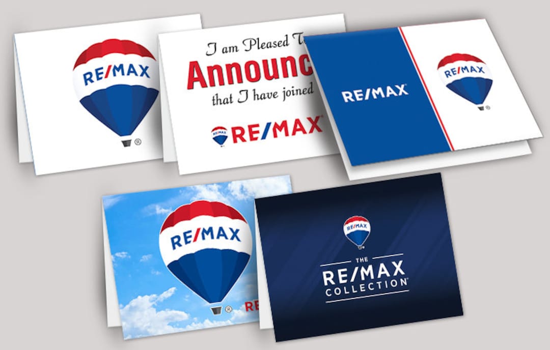 RE/MAX Blank Real Estate Folded Notecards, Professional Stationery for Agents, Premium Quality