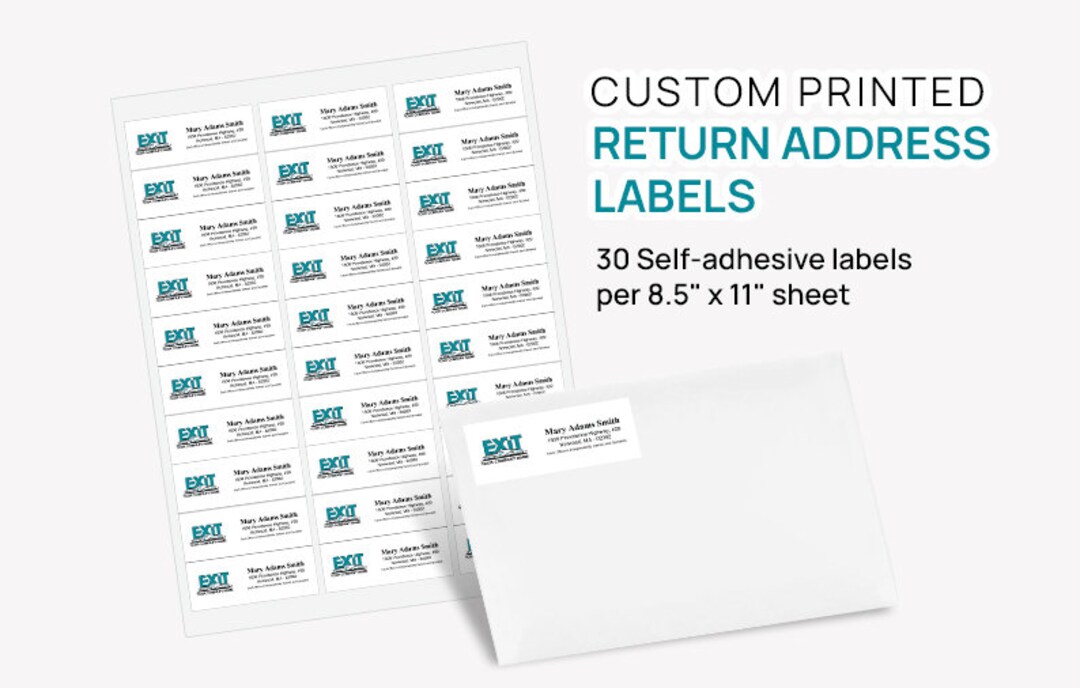 Realtor Address Labels Customizable Exit Realty Return Address Labels, Professional Realtor ...