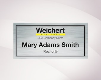 Customizable Weichert Name Badges, Professional Realtor Name Tags, Personalized Agent ID Badges, Premium Real Estate Accessories