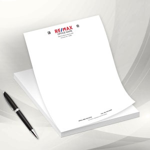 RE/MAX Letterheads, Professional Letterheads, Personalized Realtor & RE Office letterheads, Remax Branded Letterheads image 4