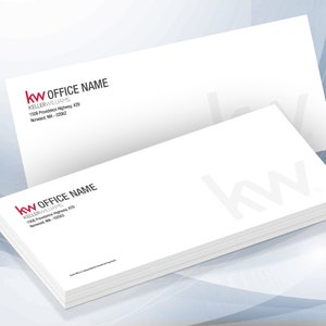 Keller Williams 10 Envelopes, Professional 10 Envelopes, Personalized Realtor & RE Office Envelopes, KW Branded Envelopes image 4