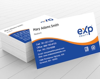 eXp Realty Business Cards, Professional Business Cards, Personalized Realtor Business Cards, eXp Realty Branded Business Cards