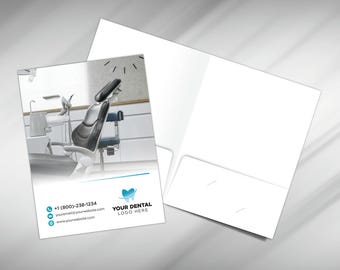 Custom Dental Presentation Folders, Dental Branded Folders, Dental Folders, Personalized Dentist Folders, Branded Dental Office Folders