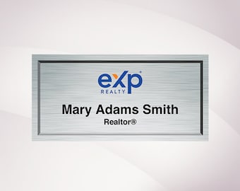 Customizable eXp Realty Name Badges, Professional Realtor Name Tags, Personalized Agent ID Badges, Premium Real Estate Accessories