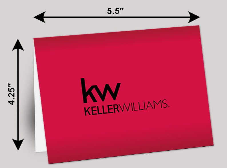 Keller Williams Blank Real Estate Folded Notecards, Professional ...