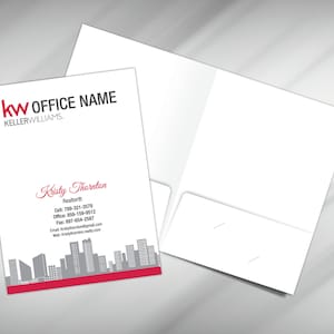 Custom Keller Williams Presentation Folders, KW Branded, 9"x12"