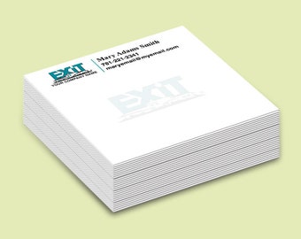 Customizable Exit Realty Sticky Notes, Professional Realtor Sticky Notes, Personalized Agent Sticky Notes