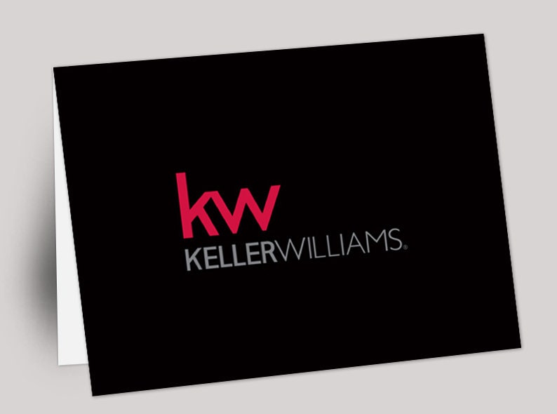 Keller Williams Blank Real Estate Folded Notecards, Professional Stationery for Agents, Premium