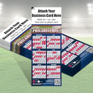 Philadelphia Baseball Magnetic Schedule, Peel N Stick