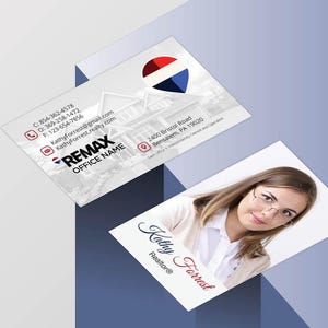 RE/MAX Realtor Business Card - Personalized Real Estate Agent Cards
