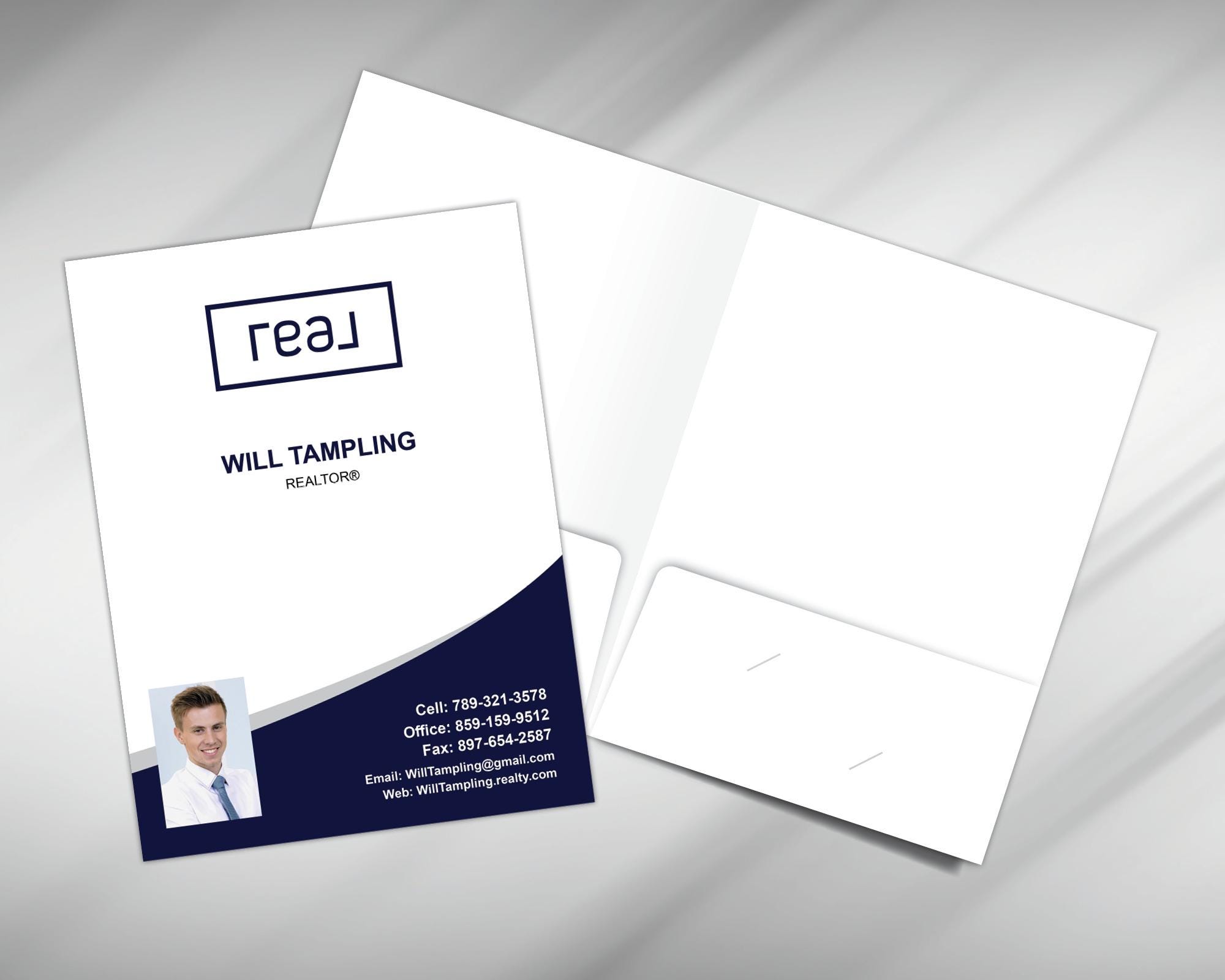 Real Folder Custom Presentation Folders, Branded Real Estate Folders, Two-pocket ...