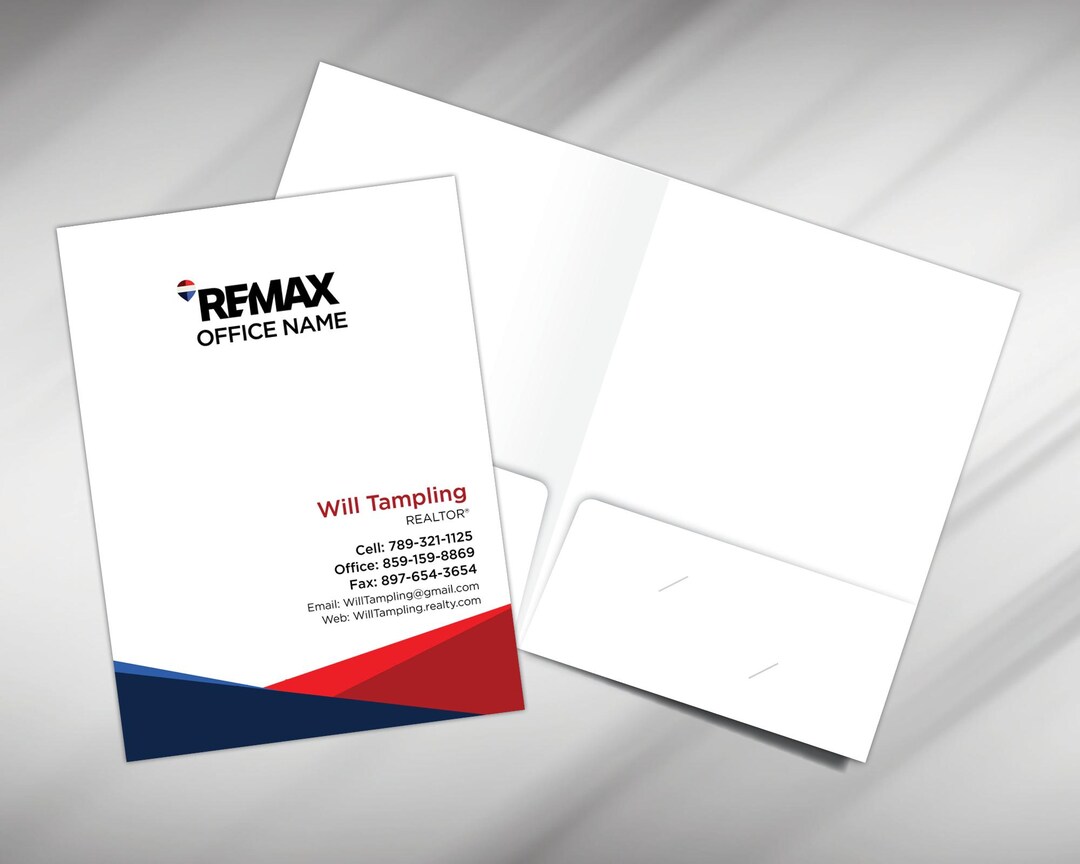 Real Folder Custom RE/MAX Presentation Folders, Real Estate Marketing - Etsy