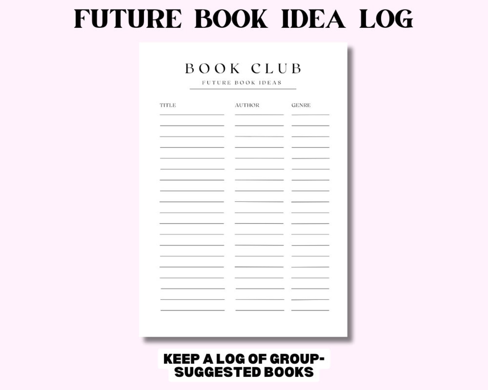 Book Club Bundle Book Club Discussion Kit Printable Book Club Book Club Bundle Book Club Discussion Kit Printable Book Club