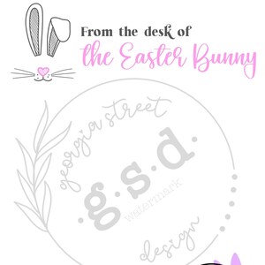 Easter Bunny Letterhead Envelope Etsy