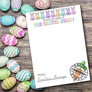 Membrete y sobre de conejito de Pascua