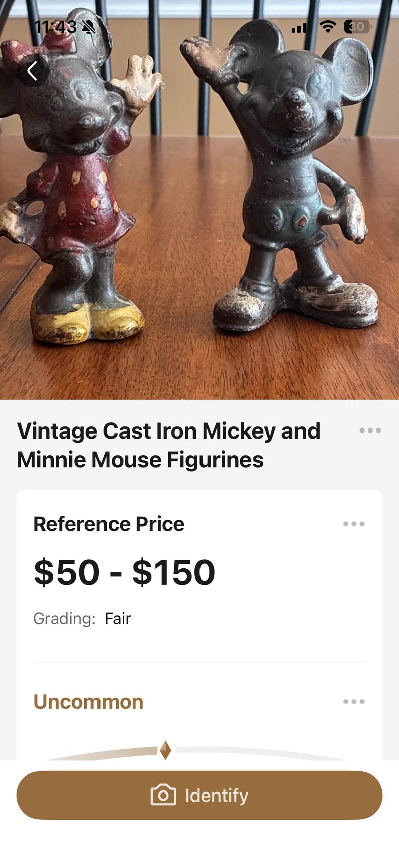 Vintage cast iron Mickey and Minnie Mouse figurines. afbeelding 4