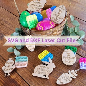 Easter pop it digital download laser cut file glowforge wood cut svg, dxf spring laser engrave file, wood laser file, easter egg,  teacher