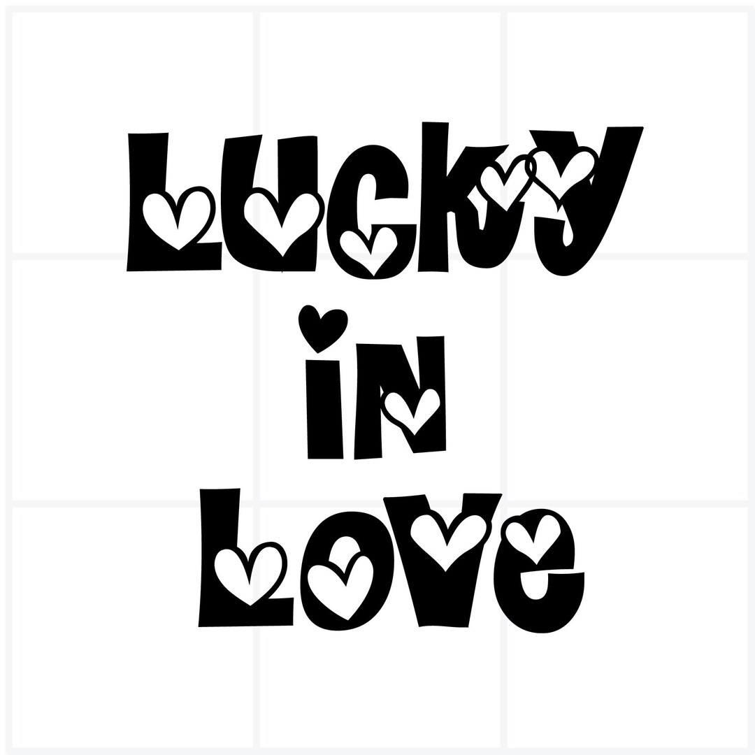 Lucky in Love SVG: Whimsical Design for Crafters &amp; Romantics | Adorable ...