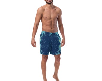 Paint print Men's swim trunks, Graphic swim trunks, beach swimwear, pool swim trunks, Fathers Day gift