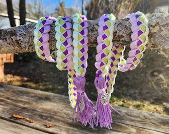 Lavender Fields - Lovely Purple & Green Braided Handfasting Wedding Cord