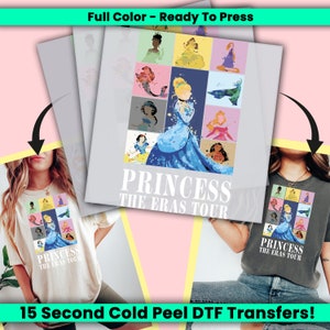 Princess The Eras Tour DTF Transfer, Ready to Press, Personalized DTF Transfers, Heat Press, DTF Transfer- ssco776