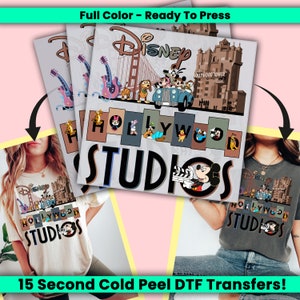 Disney Studios DTF Transfer, Ready to Press, Disneyworld Personalized DTF Transfers, Disney Heat Press, Disneyland DTF Transfer- ssco378