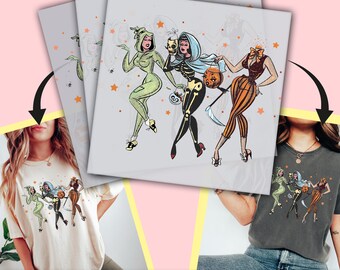 Halloween Spooky Girl Halloween Design DTF Transfer, Ready to Press, Personalized DTF Transfers, Heat Press, DTF Transfer- ssco2081