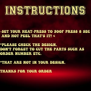 a red background with the words instructions on it