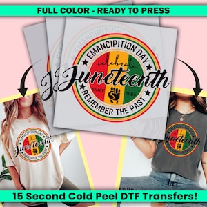 Emancipation Day DTF Transfer, Juneteenth 1865, Ready to Press, Personalized Juneteenth DTF Transfers,Heat Press DTF Transfer- ssco1259